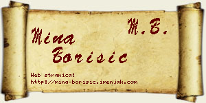 Mina Borišić vizit kartica